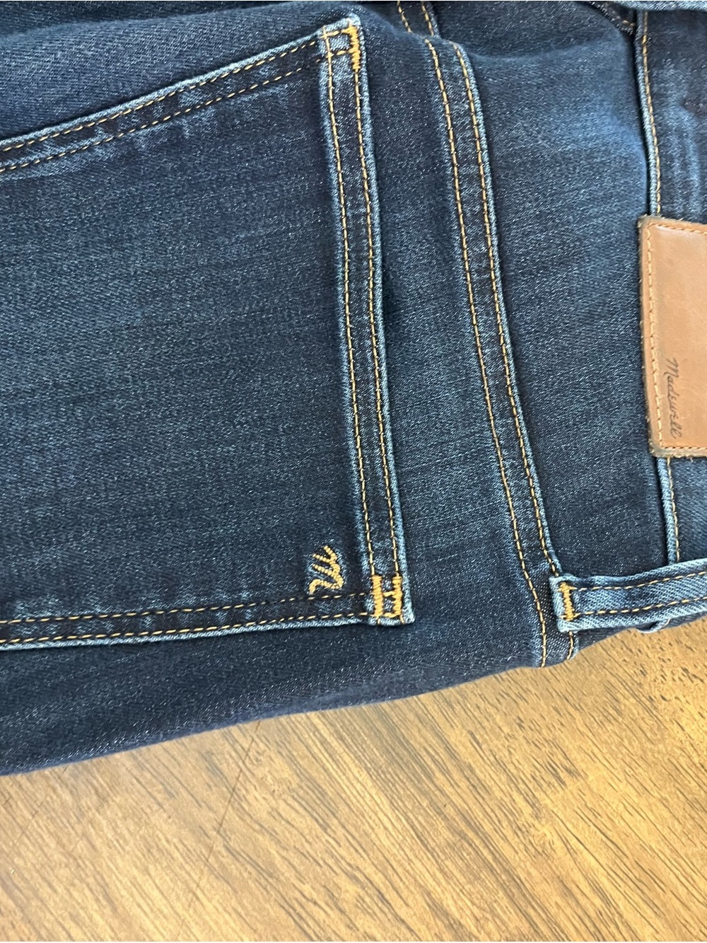 Madewell Womens Dark Blue Skinny Jeans 10” High Rise Skinny Denim Pants  Sz 26P - Picture 5 of 6